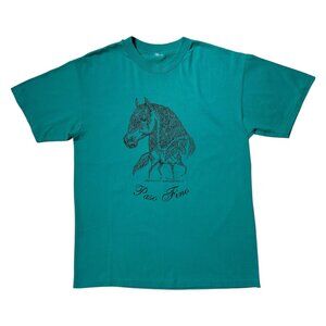 90s Vintage Paso Fino Horse T-shirt Equestrian Art Sketch Single Stitch.